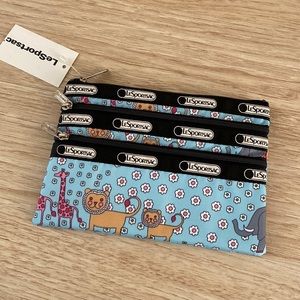 NWT LeSportsac 3-zip Cosmetic Case